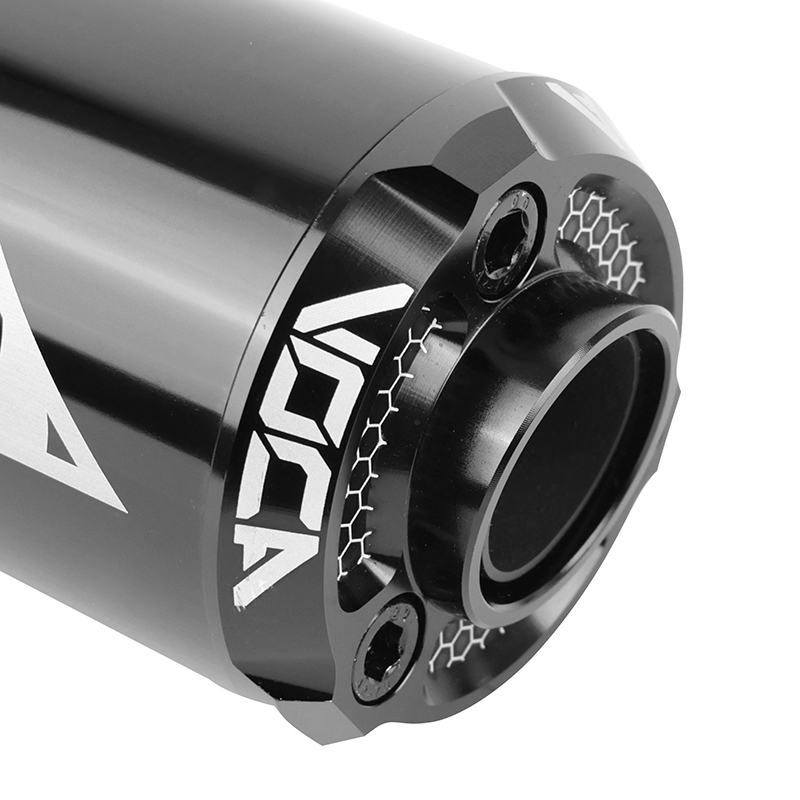 Silencieux VOCA Racing pot 50 boîte cross rookie Beta 50 RR 2012-2020 passage haut droit alu noir - vue 3