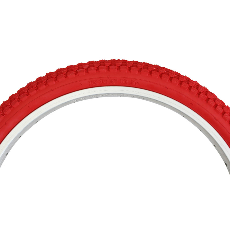 Pneu BMX 20 x 1.95 kenda crampons rouge TR (50-406) - vue 2
