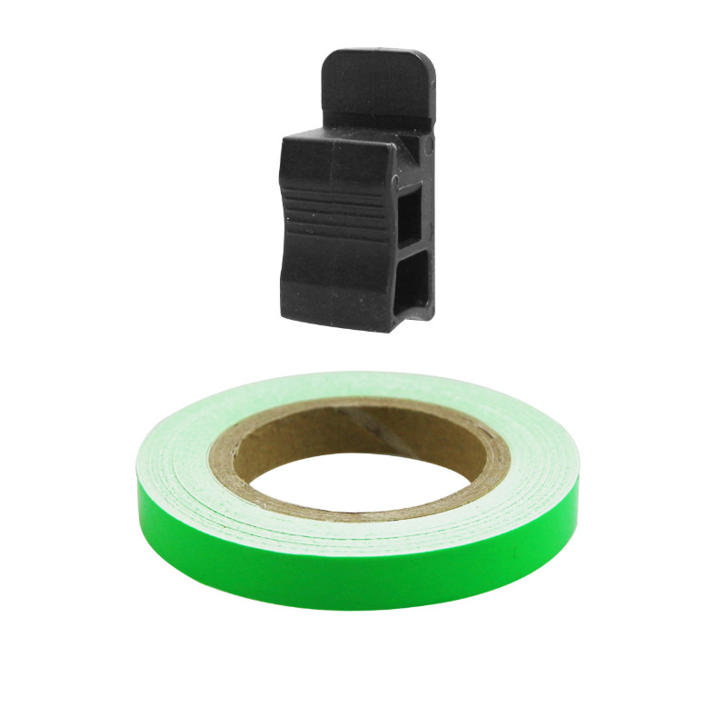 Liseré autocollant sticker jante Replay vert fluo 7 mm 6 m avec applicateur - vue 3