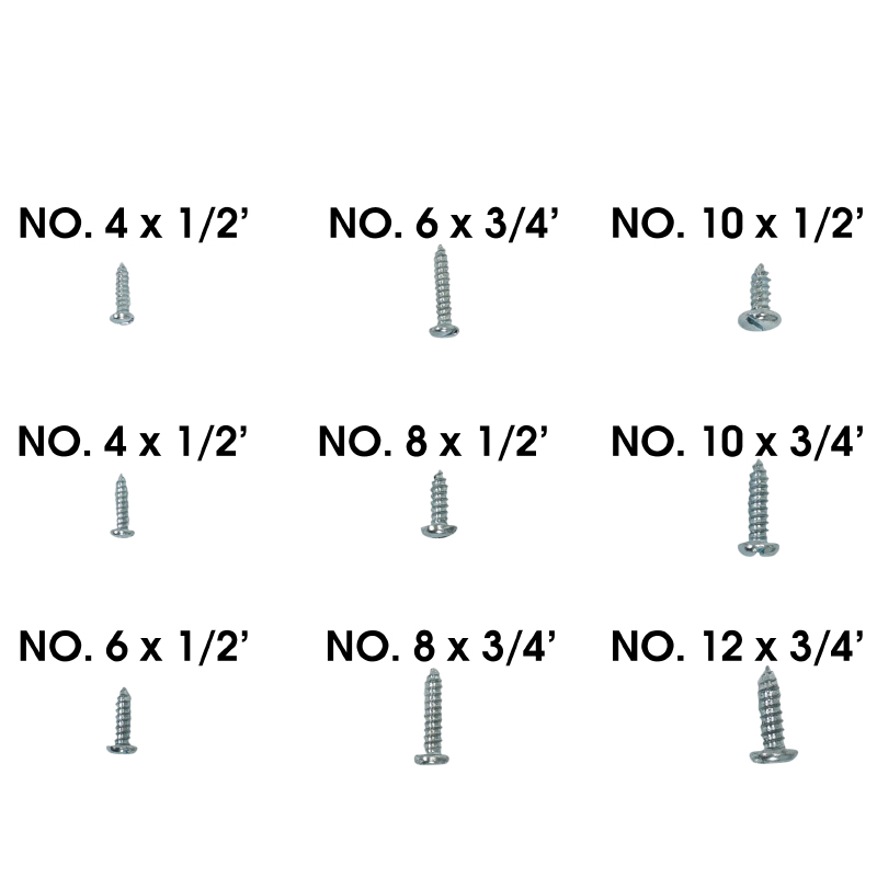 Vis autotaraudeuse tête plate fendue cylindrique assortiment 600 pièces P2R - vue 2