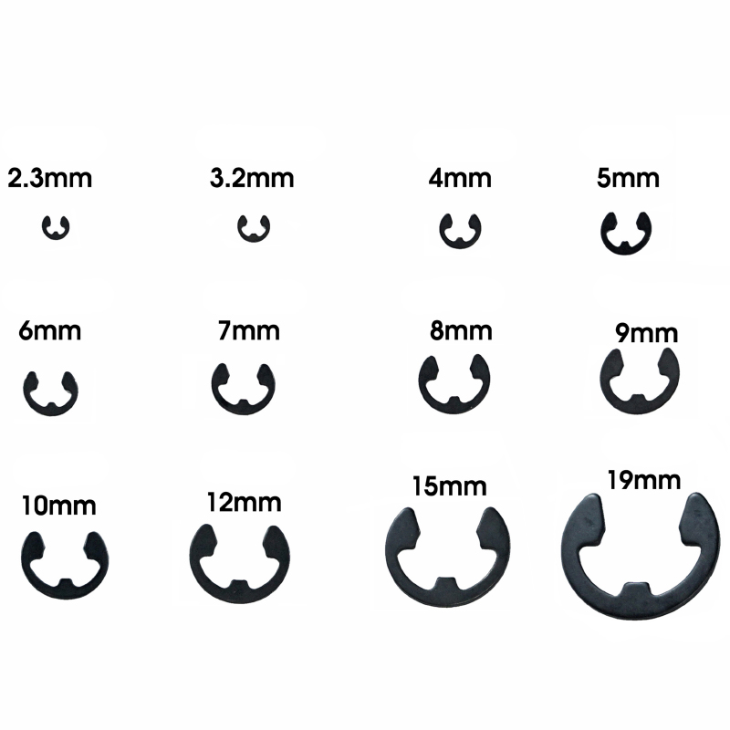 Circlips anneau assortiment 9 tailles diamètre 2,3 à 19 mm boîte 365 pièces P2R - vue 2