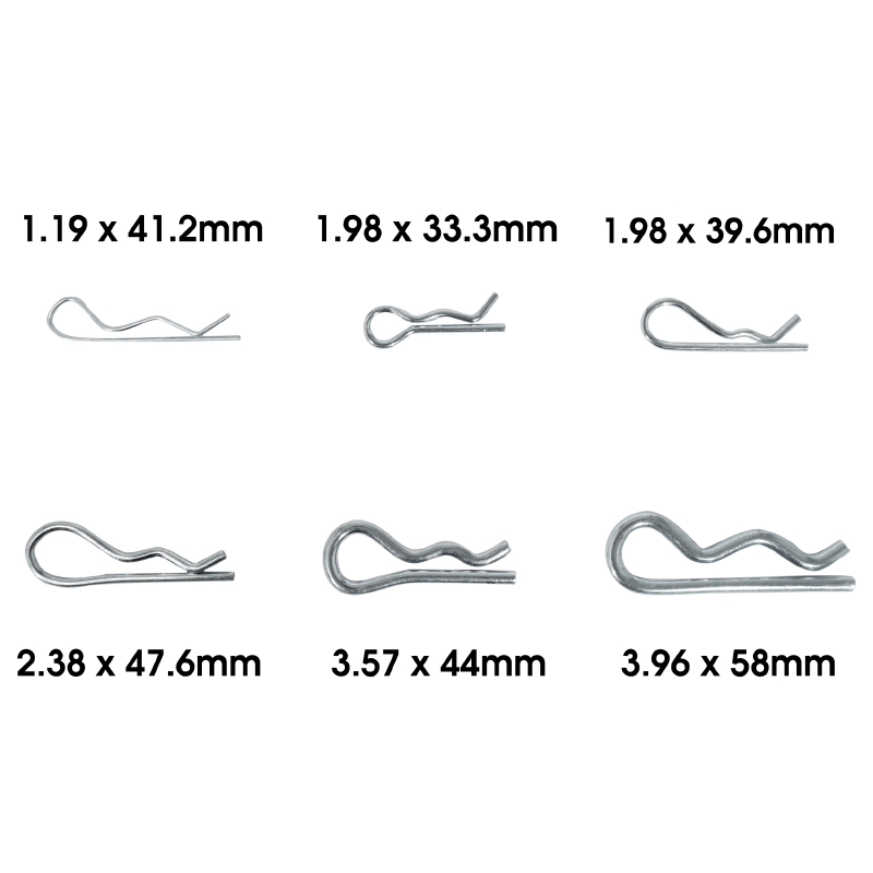 Goupille clips Beta-R 6 tailles assortiment boîte de 150 pièces P2R - vue 2