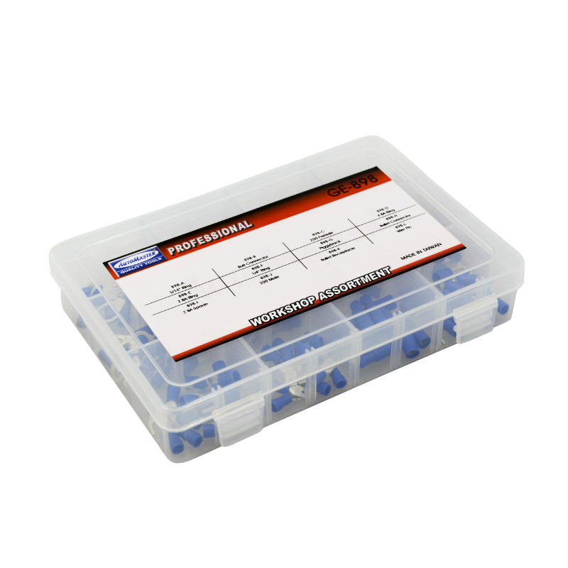 Cosse électrique préisolée universelle bleu pour fil 1,5 à 2,5 mm² P2R - Assortiment 165 pièces - vue 2