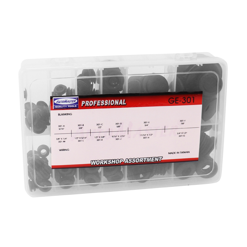 Passe-fils avec bouchon en caoutchouc 12 tailles assortiment 240 pièces P2R - vue 3