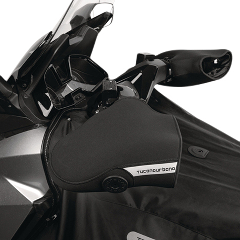 Manchon moto-maxiscooter tucano SX neoprene universel pour guidon avec stabilisateurs et interrupteurs (avec doublure thermique + reflechissants) (paire) (R369X) - vue 3