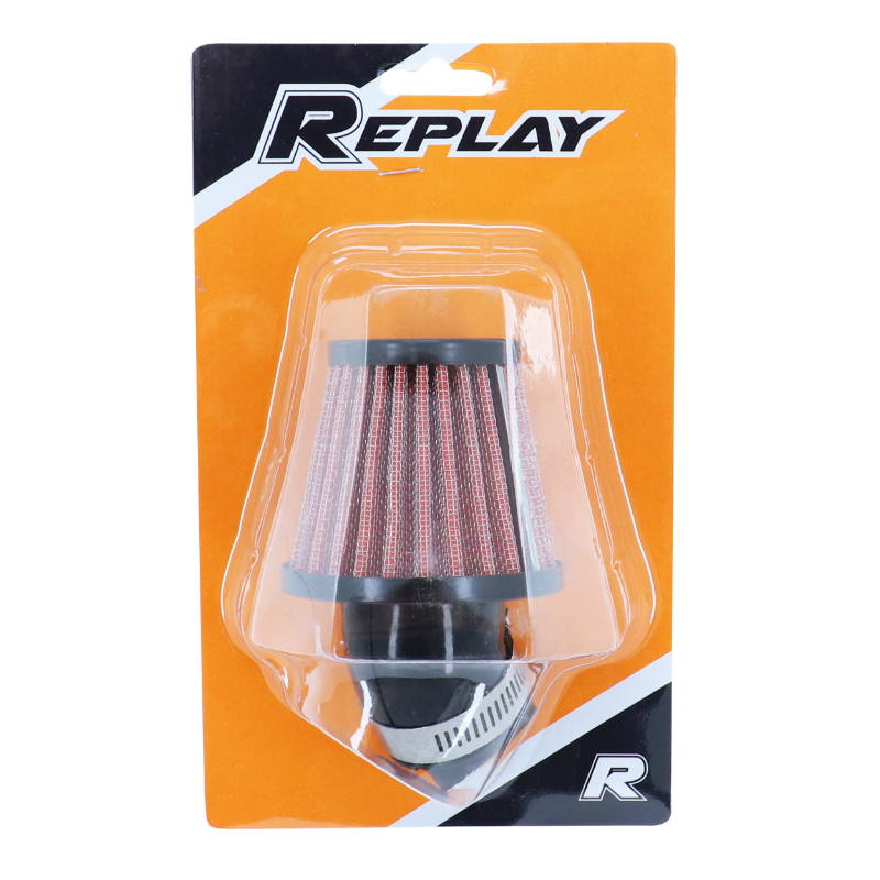 Filtre à air Replay KN XL noir-rouge fixation coudée 45° diam 35-28 - vue 3