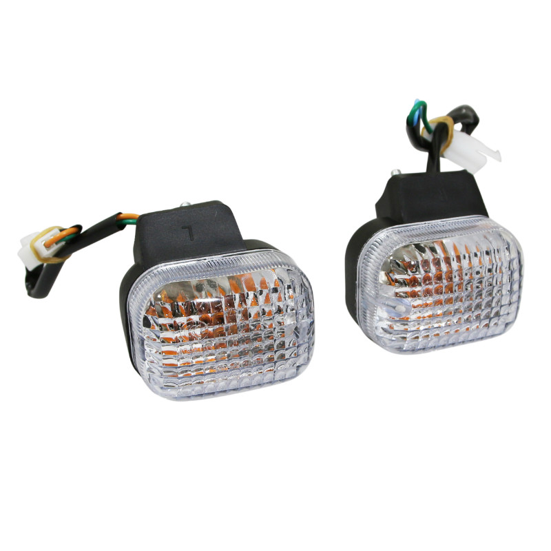 Clignotant avant transparent-noir MBK 50 Stunt 2004+ / Yamaha 50 Slider 2004+ REPLAY - vue 3