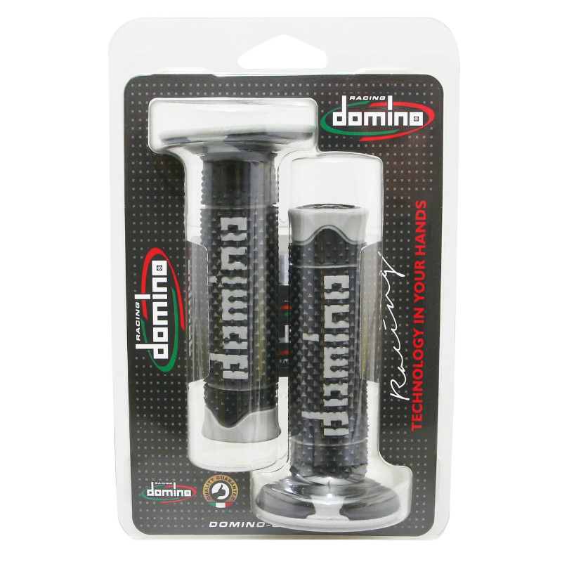 Revêtement de poignée Domino A260 noir-gris closed end 120 mm (paire) - vue 2