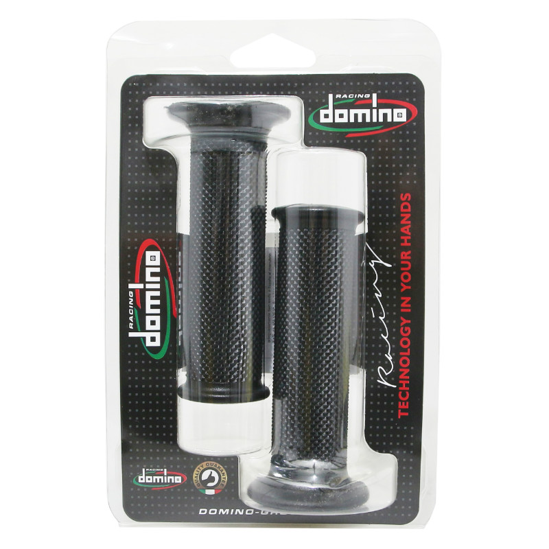 Revêtement de poignées Domino Scooter On Road 1127 noir closed end 115 mm (paire) - vue 2