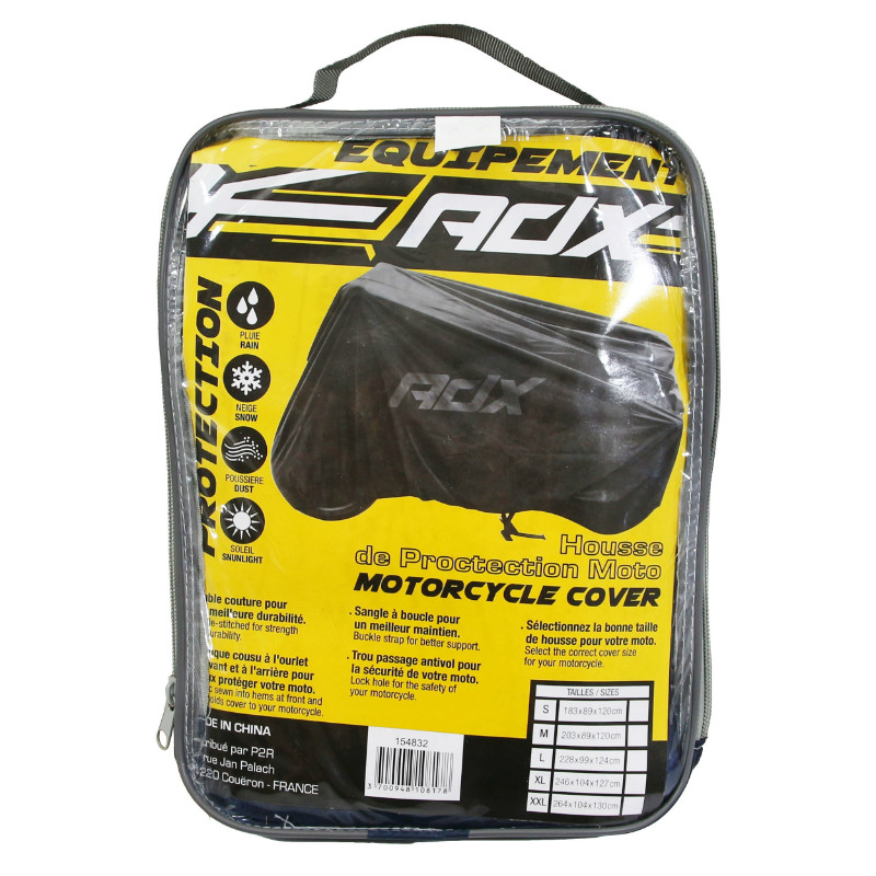 Housse de protection moto ADX anti-pluie étanche 228x99x124cm bleu foncé - vue 6