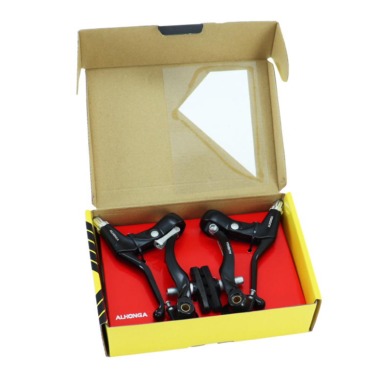 Frein V-brake P2R alu noir étriers et leviers avant arrière kit - vue 3
