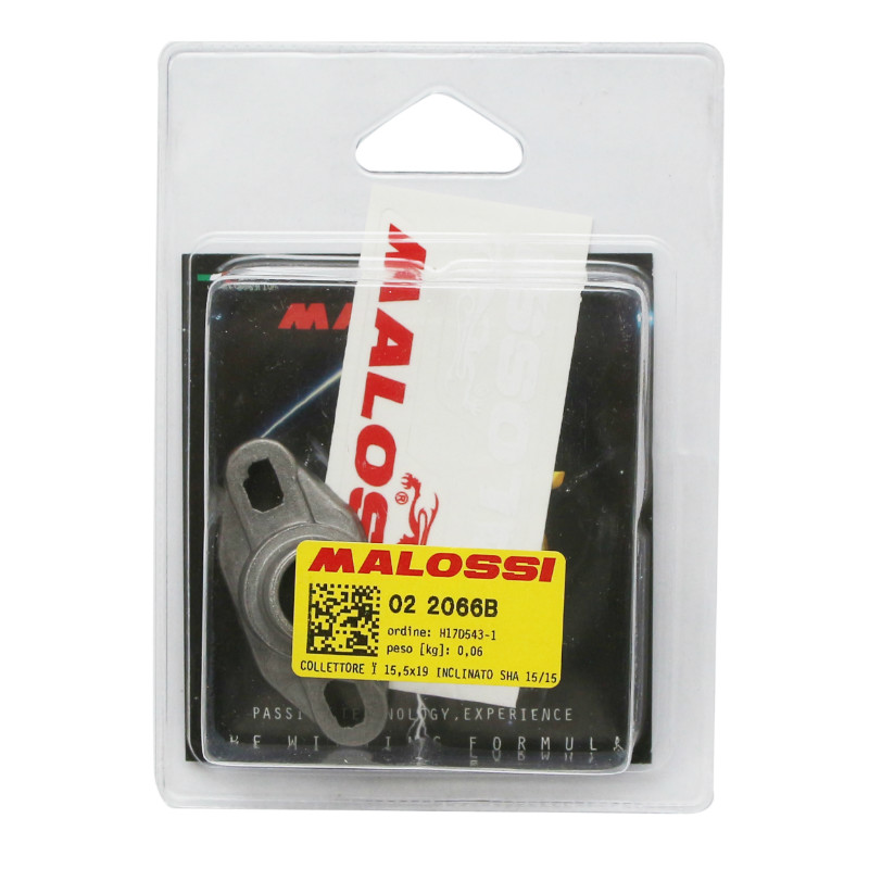 Pipe d'admission aluminium Malossi pour MBK 88 diam. int. 15,5 mm diam. ext. 19 mm (022066B) - vue 2