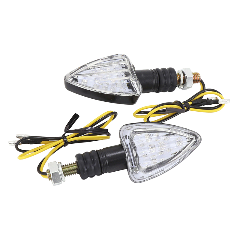 Clignotant moto Avoc aso 13 leds base ABS transparent-noir (l 78MM - h 37MM - l 27MM) (homologue ce) (paire) - vue 2