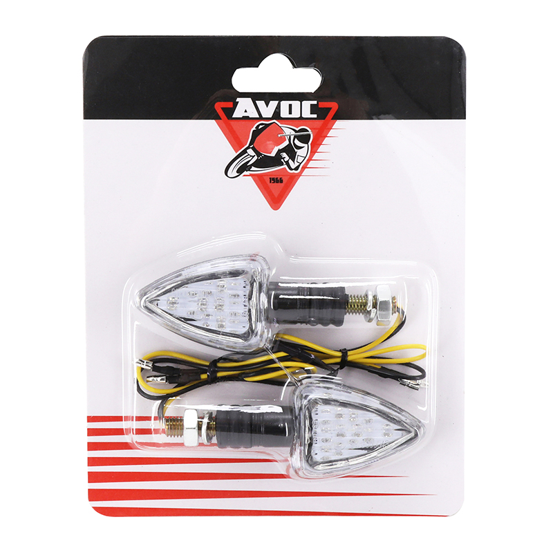 Clignotant moto Avoc aso 13 leds base ABS transparent-noir (l 78MM - h 37MM - l 27MM) (homologue ce) (paire) - vue 3