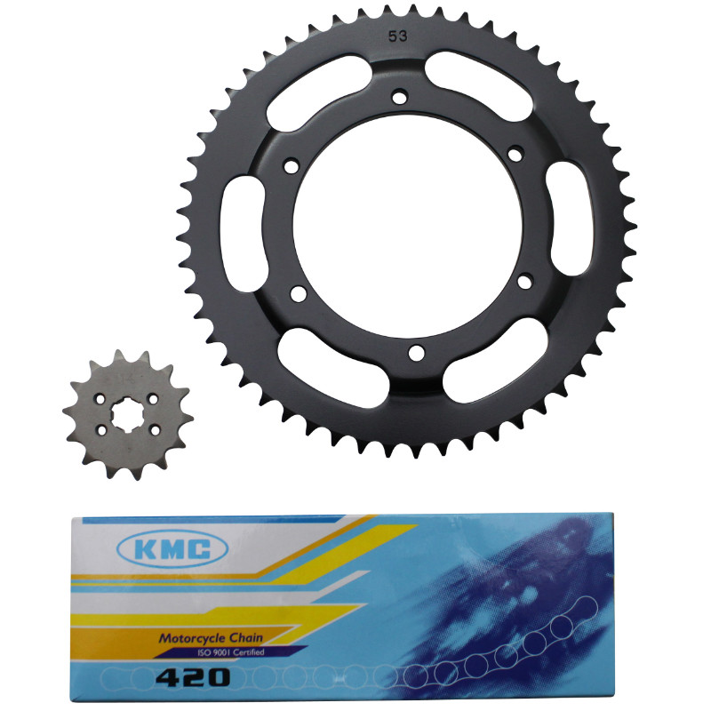 Kit chaîne P2R adaptable Derbi 50 GPR 1997-2003 420 14x53 alésage 108 mm