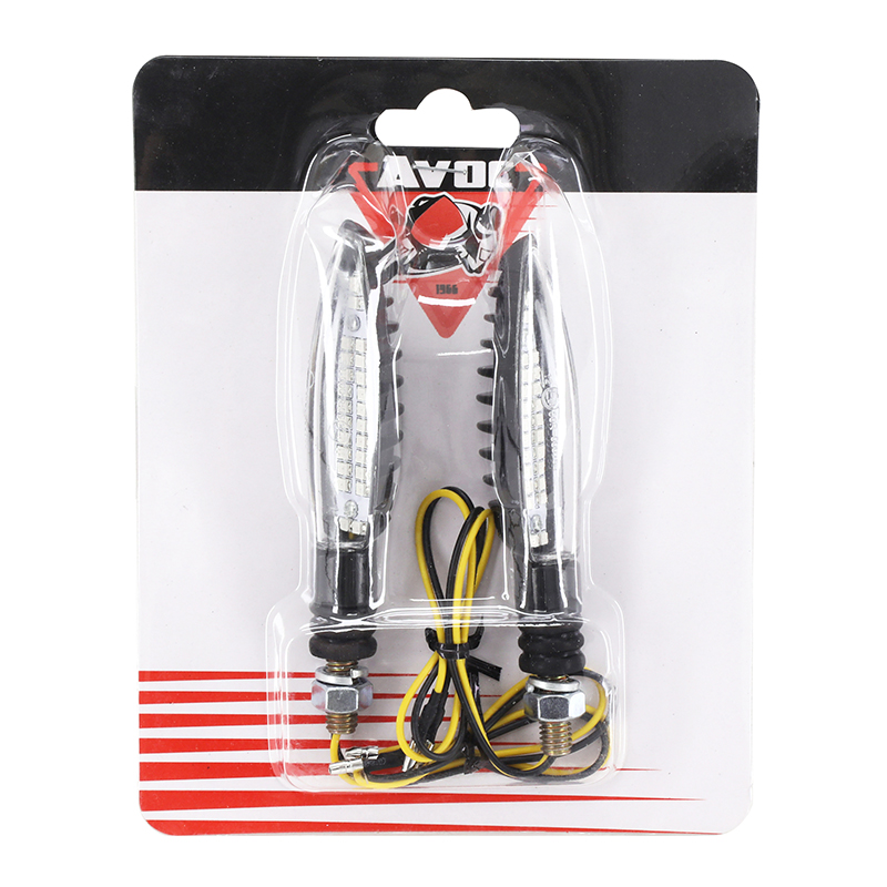 Clignotant sequentiel moto Avoc sagata 24 leds base ABS transparent-noir (l 103MM - h 25MM - l 26MM) (homologue ce) (paire) - vue 3
