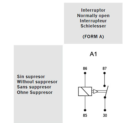 Relais de demarreur 50 a boite adaptable rieju 50 RMX, SMX, RR, RS2 (12V-40A - support a glissiere integre) (type origine) -Guilera - vue 3