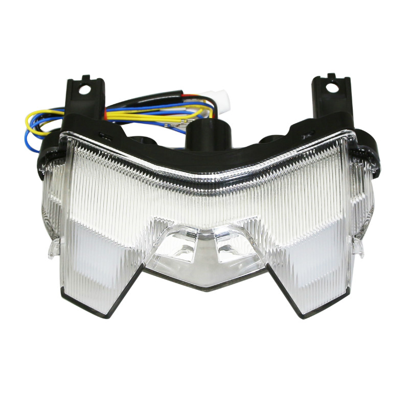 Feu arrière moto adaptable Yamaha 900 MT-09 2017+ transparent à LEDs avec clignotant intégré homologué AVOC - vue 3