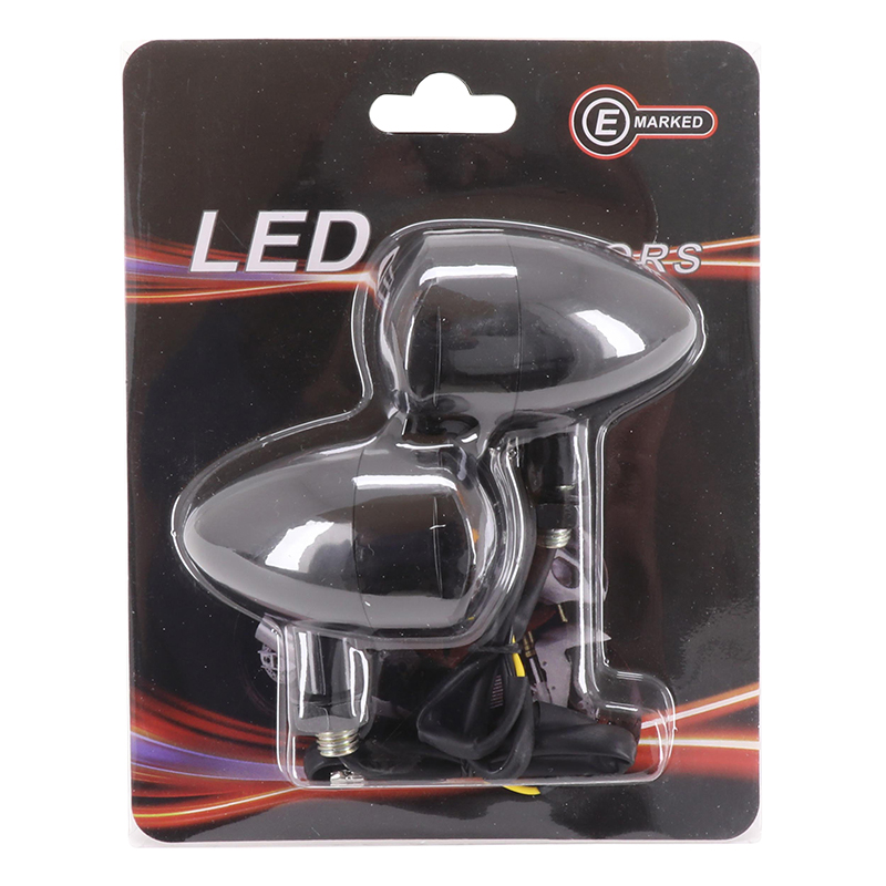 Clignotant universel Replay vintage 13 LED base ABS fumé-noir (l 56 mm - h 45 mm - l 72 mm) homologué CE paire - vue 3