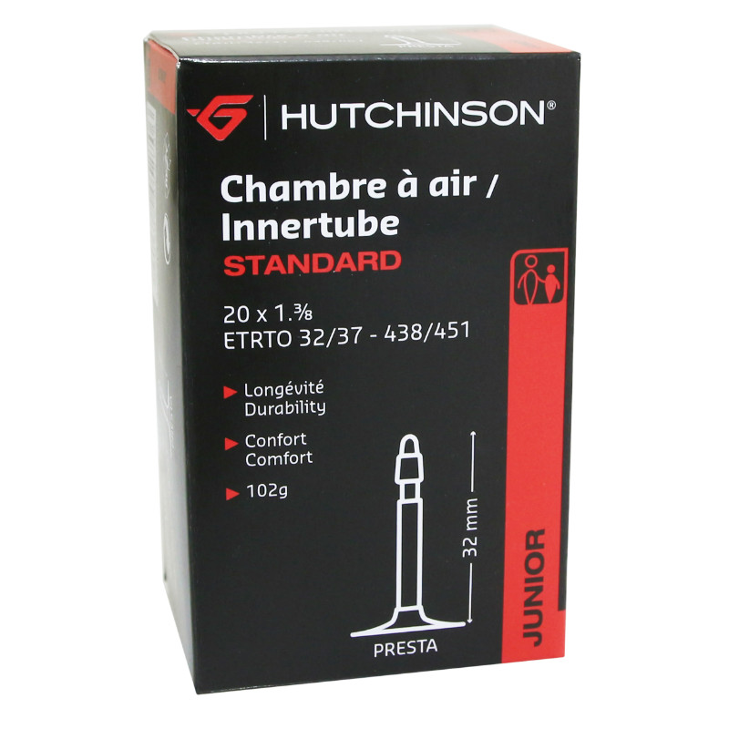 CHAMBRE A AIR VELO 20 x 1 3-8 HUTCHINSON VALVE PRESTA 32mm 102g