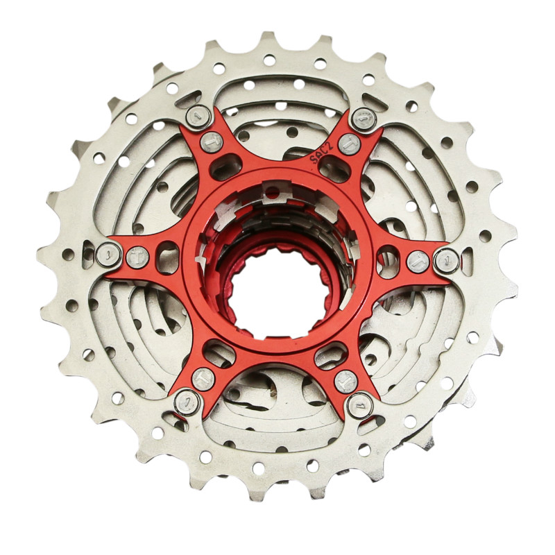 Cassette 11 vitesses Sunrace RX1 11-25 route Shimano 105 argent métallisé - vue 2