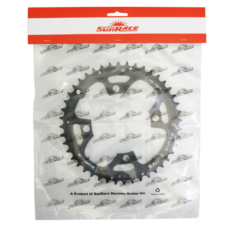 Plateau VTT Sunrace 4BRA diamètre 104 pour 44DTS triple extérieur noir alu - vue 2
