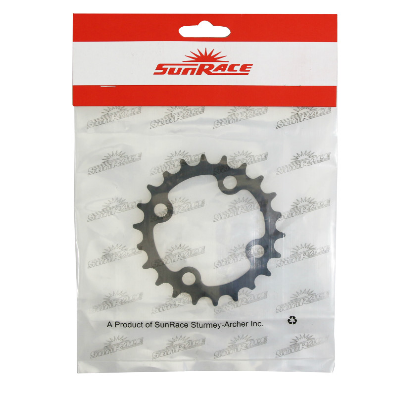 Plateau VTT 4BRA d.64 pour Sunrace 22DTS triple interieur noir acier compatible autres marques - vue 2
