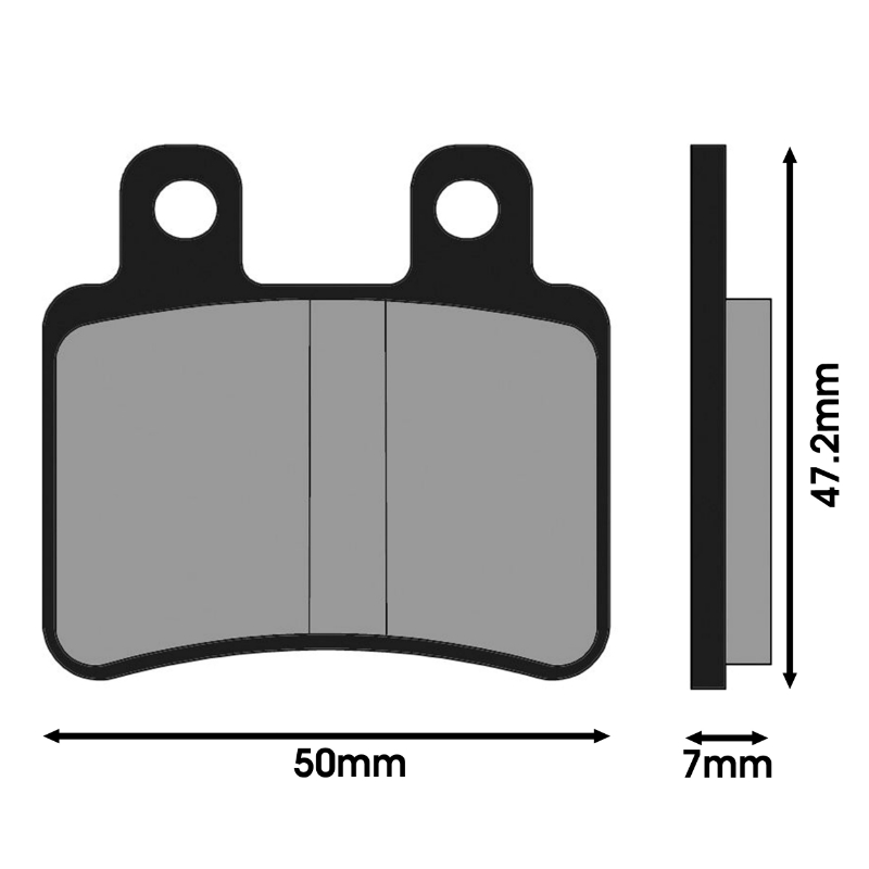 Plaquette de frein Polini 174.0048 Derbi Senda DRD Pro AR - Peugeot Satelis - Italjet Jet Set - Peugeot Elyseo - Yamaha DT R - vue 2