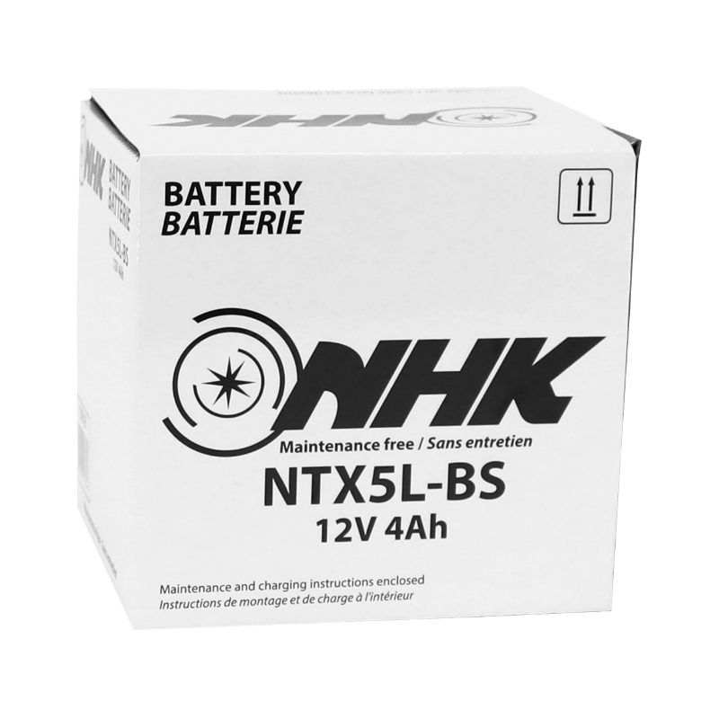 Batterie 12V 4 ah NTX5L-BS Nhk MF sans entretien livree avec pack acide (lg114xl71xh107mm) (qualite premium - equivalent YTX5L-BS) - vue 4