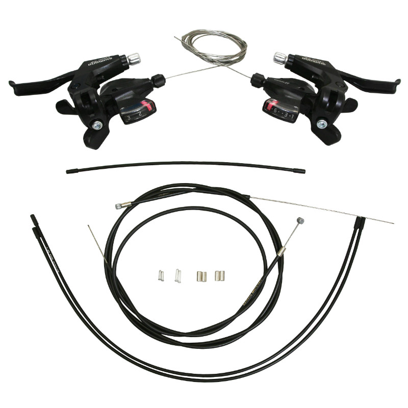 Levier-manette VTT Shimano Altus M310 3 x 8V noir V-brake (paire) - vue 2