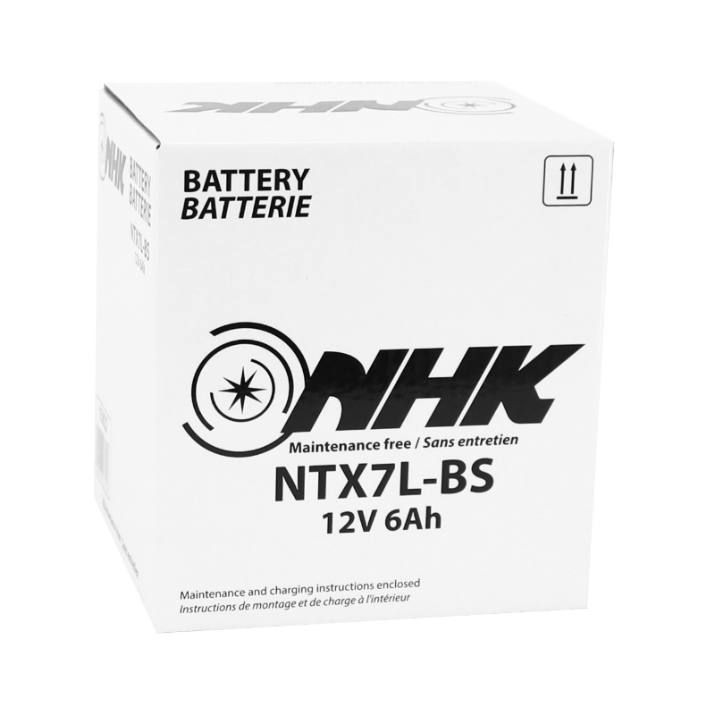 Batterie 12V 6 ah NTX7L-BS Nhk MF sans entretien livree avec pack acide (lg114xl71xh130mm) (qualite premium - equivalent YTX7L-BS) - vue 4