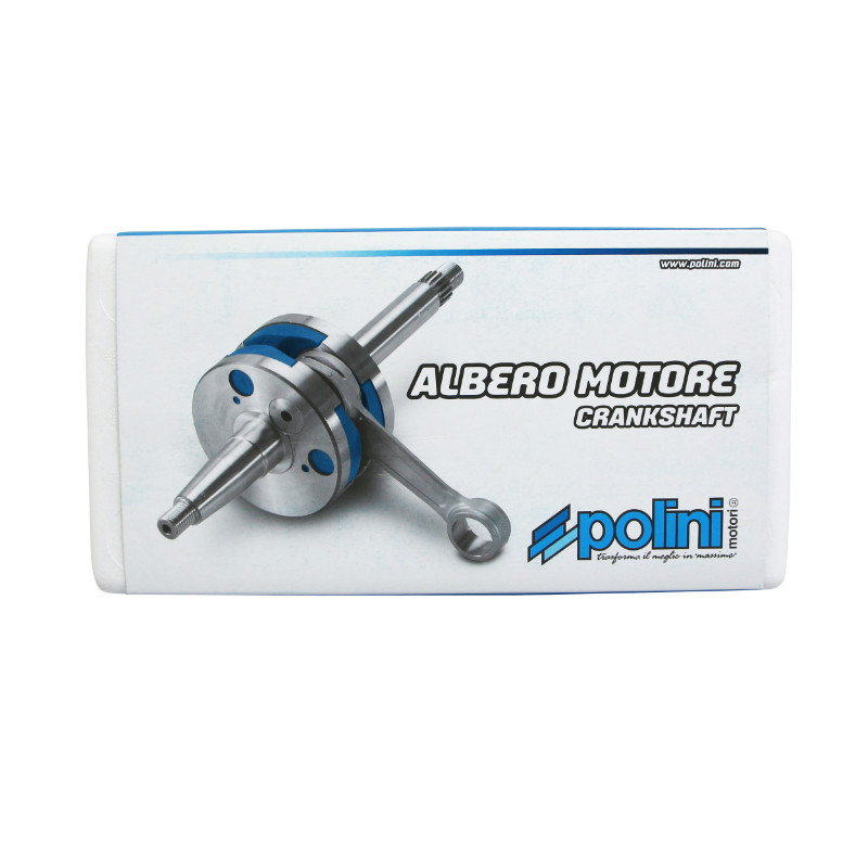 Embiellage-vilebrequin 50 a boite Polini evolution pour minarelli 50 AM6-BETA 50 rr-rieju 50 mrt-sherco 50 hrd-mbk 50 x-power-yamaha 50 tzr-peugeot 50 XPS, XR6 (210.0052) - vue 2