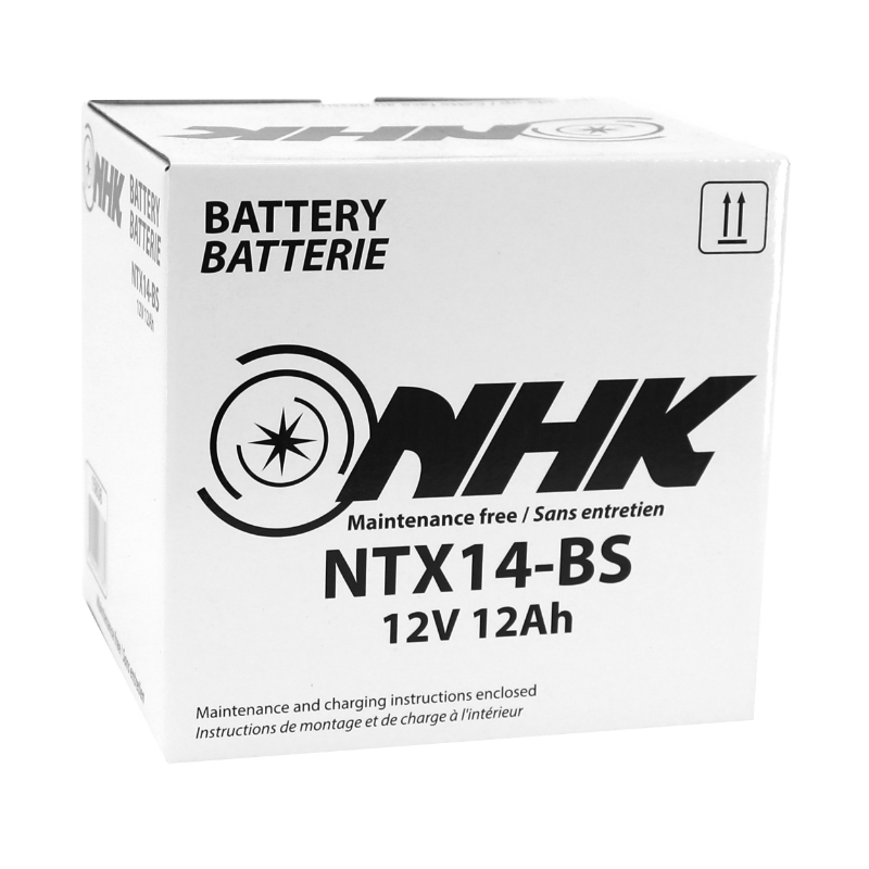 Batterie 12V 12 ah NTX14-BS Nhk MF sans entretien livree avec pack acide (lg151xl87xh147mm) (qualite premium - equivalent YTX14-BS) - vue 4