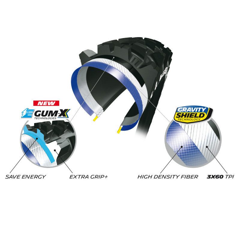 Pneu VTT VAE Michelin e-Wild 27.5 x 2.60 Front Competition Line Tubeless Ready TS - vue 3