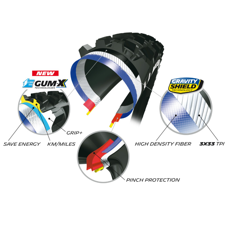 Pneu VTT VAE Michelin e-Wild 27,5 x 2,80 Tubeless Ready TS (71-584) 650B - vue 3