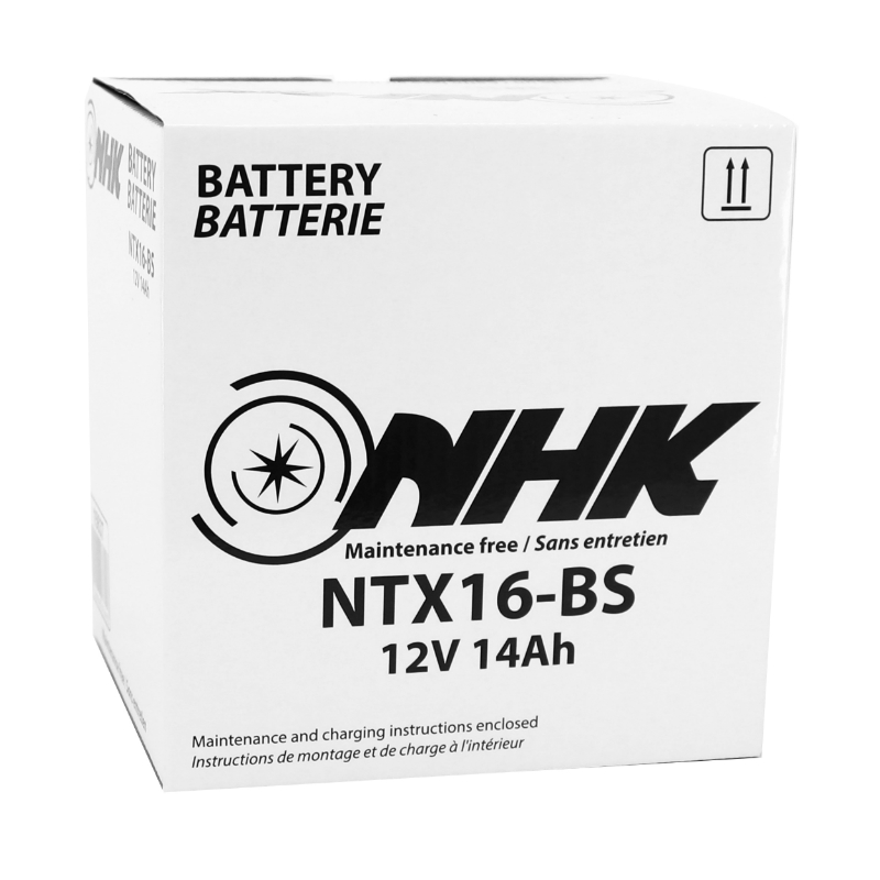 Batterie 12V 14 ah NTX16-BS Nhk MF sans entretien livree avec pack acide (lg151xl87xh1161mm) (qualite premium - equivalent YTX16-BS) - vue 4