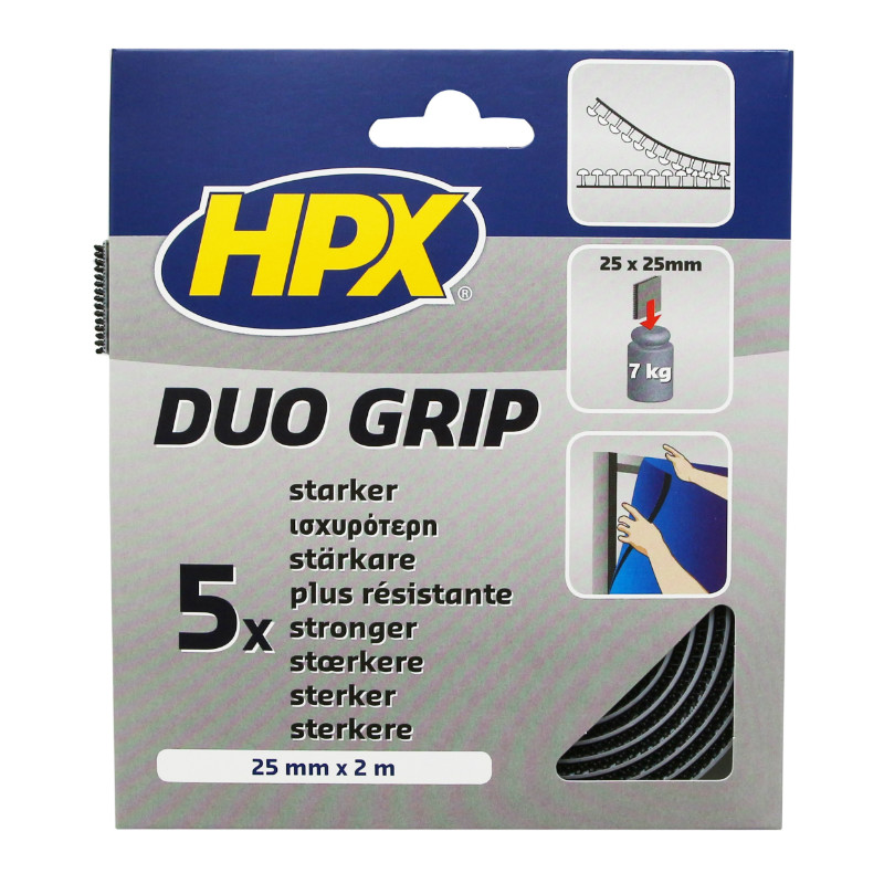 Ruban de fixation HPX Duo Grip double face noir 25 mm x 2 m - vue 2