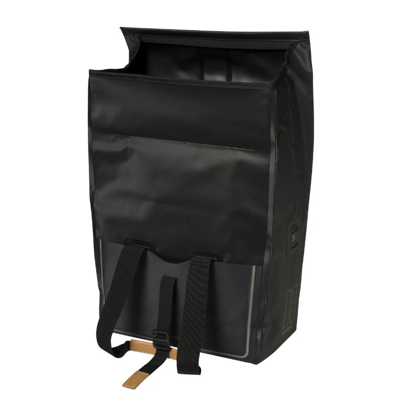 Sacoche arrière vélo latérale Basil Urban Dry Shopper noir waterproof 20L (32x15x37cm) - vue 4