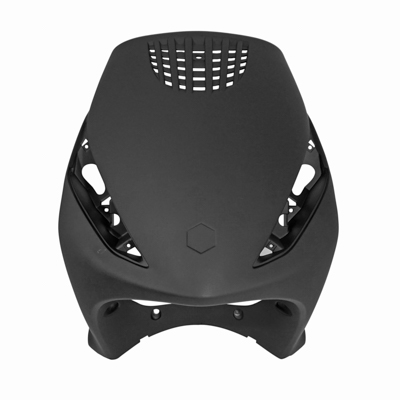 Carénage-tablier avant scooter adaptable Piaggio 50 Zip 2000+ noir mat P2R - vue 2