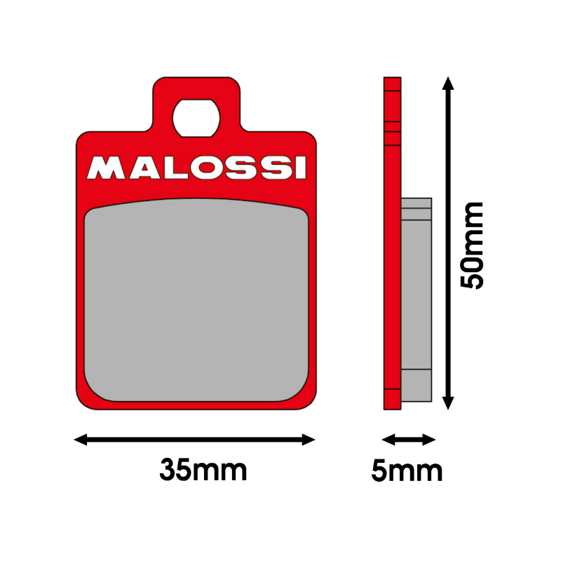 Plaquette de frein Malossi MHR Piaggio MP3 125-250-300-400 - Liberty - Vespa ET4 - Vespa LX - Peugeot Tweet - Gilera Runner SP - vue 2