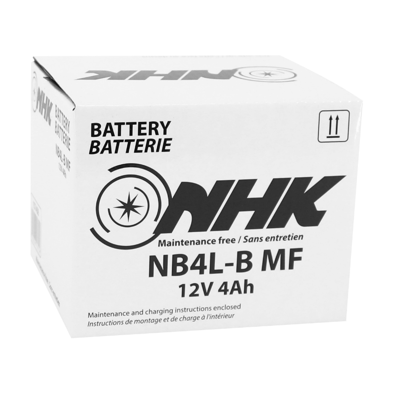 Batterie 12V 4 ah NB4L-B Nhk MF sans entretien livree avec pack acide (lg121xl71xh93m) (qualite premium - equivalent YB4L-B) - vue 4