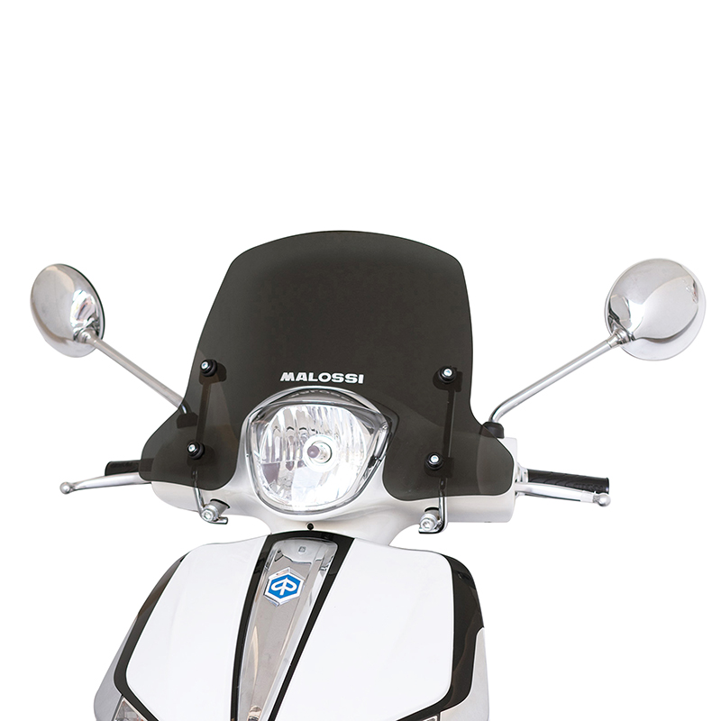 Pare-brise Malossi pour Piaggio Liberty 50-125 i-Get 2016-2024 fumé (H340 x L450 mm) - vue 2