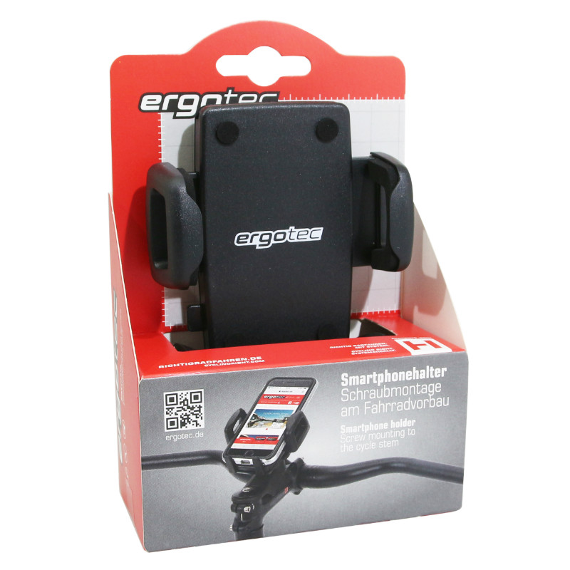 Support smartphone Ergotec fixation bouchon potence largeur réglable 60-80 mm - vue 2