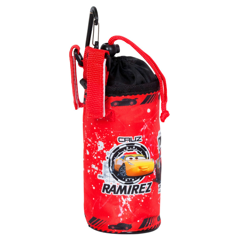 Porte-bidon souple enfant Disney Cars rouge avec fixation cintre par velcro - vue 2