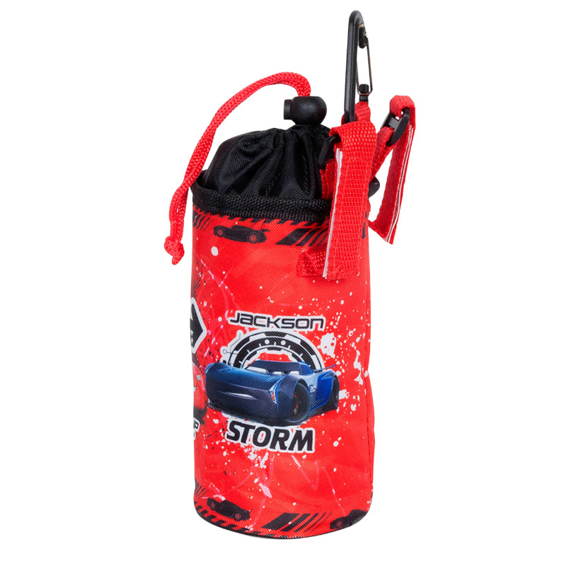 Porte-bidon souple enfant Disney Cars rouge avec fixation cintre par velcro - vue 3
