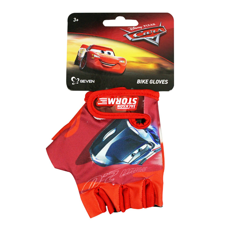 Gants vélo court enfant Disney Cars rouge - vue 2