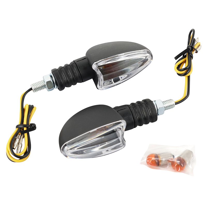 Clignotant universel Replay fleche a ampoule BA9S base ABS transparent-noir (l 79MM - h 28MM - l 41MM) (paire) ** - vue 2