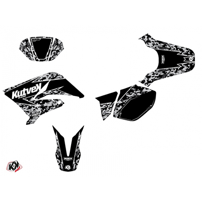 Kit deco autocollant-sticker 50 a boite predator noir pour MBK 50 xlimit 2007+2011-yamaha 50 DT 2007+2011 -Kutvek - vue 2