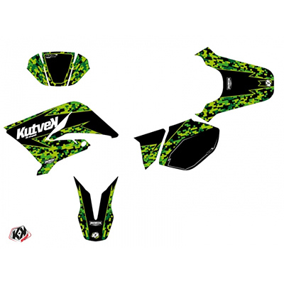 Kit deco autocollant-sticker 50 a boite predator noir-vert pour MBK 50 xlimit 2007+2011-yamaha 50 DT 2007+2011 -Kutvek - vue 2