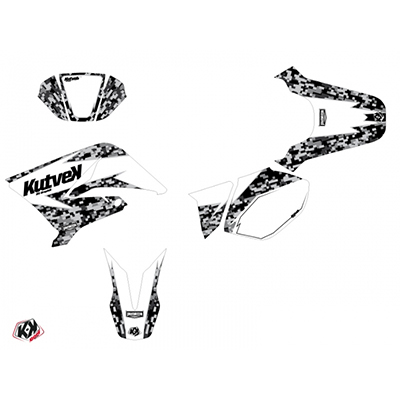 Kit décoration autocollants Prédator blanc MBK 50 XLimit 2007-2011 / Yamaha 50 DT 2007-2011 - vue 2